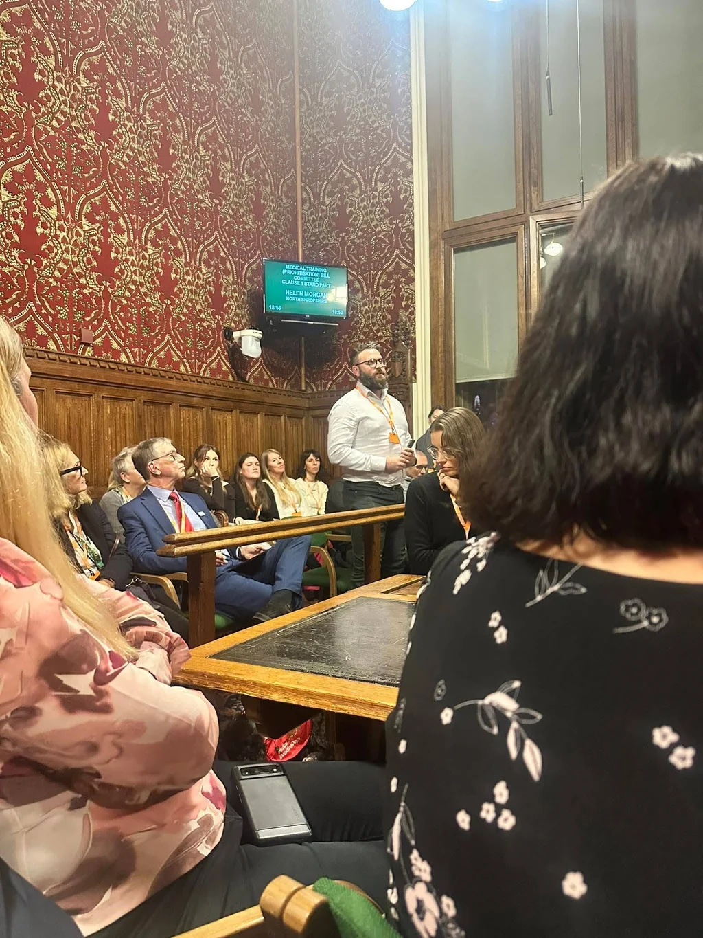 Will speaking to an audience at an event in Parliament
