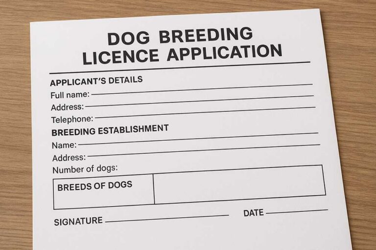 Dog breeding licence