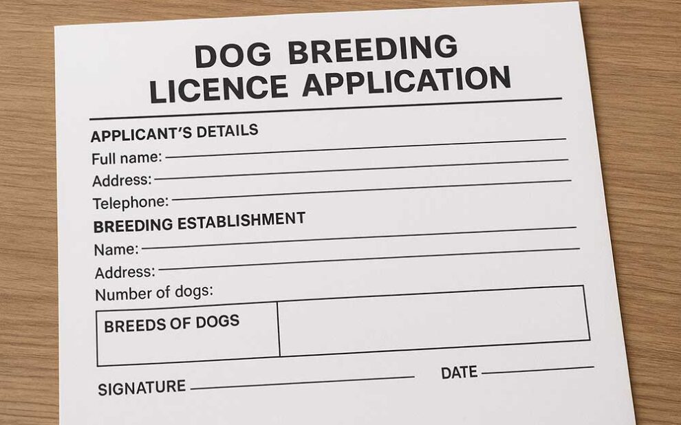 Dog breeding licence