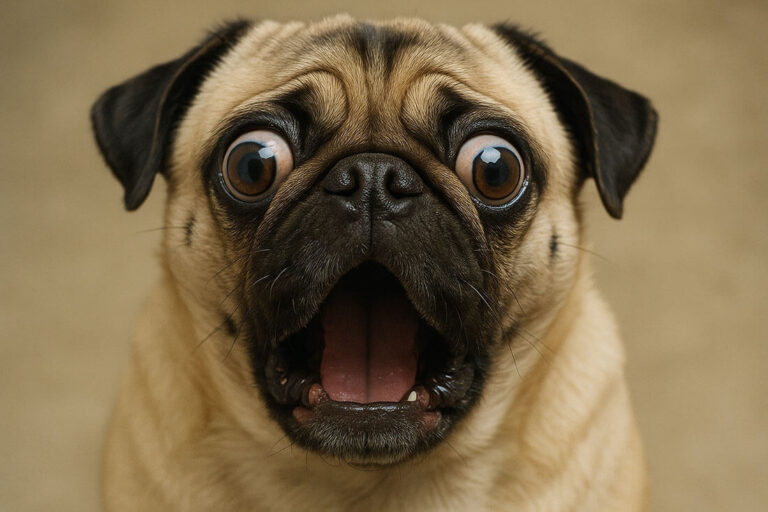 Shocked pug